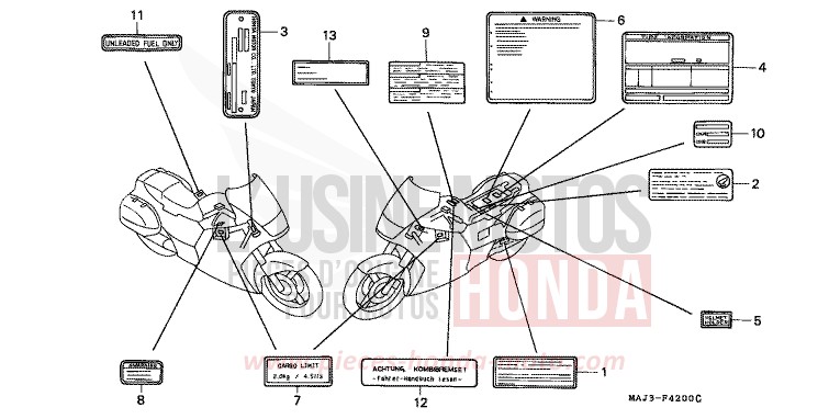 WARNETIKETT von Pan-European ABS CANDY WINE BERRY RED-U (R114) von 1996